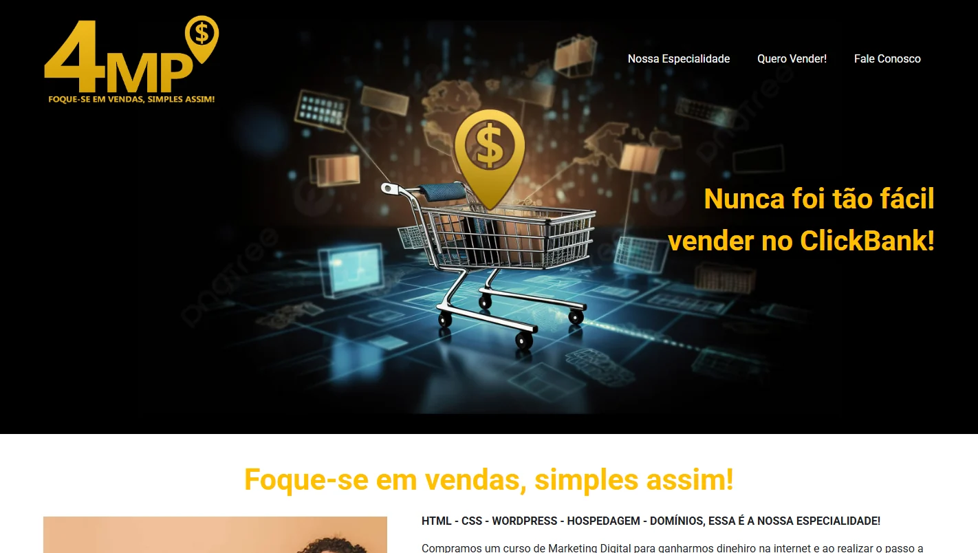 Página inicial do site 4MP
